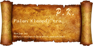 Palen Kleopátra névjegykártya